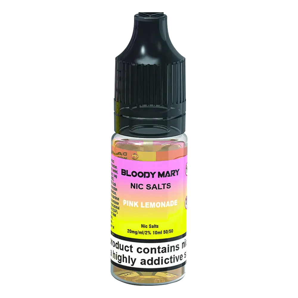 Pink Lemonade Nic Salt by Bloody Mary E Liquid - 10 for 20 Pink Lemonade Nic Salt by Bloody Mary E Liquid - 10 for 20