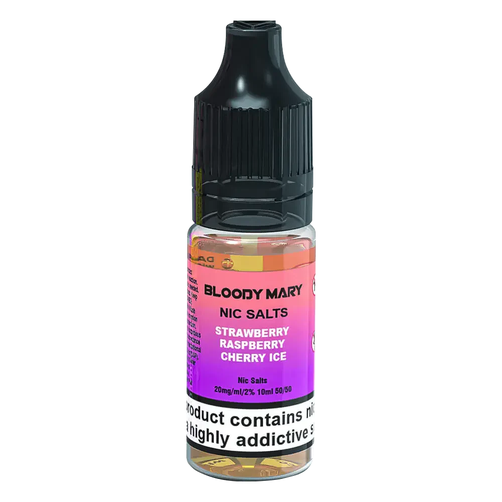 Bloody Mary Strawberry Raspberry Cherry Ice Nic Salt Vape Juice