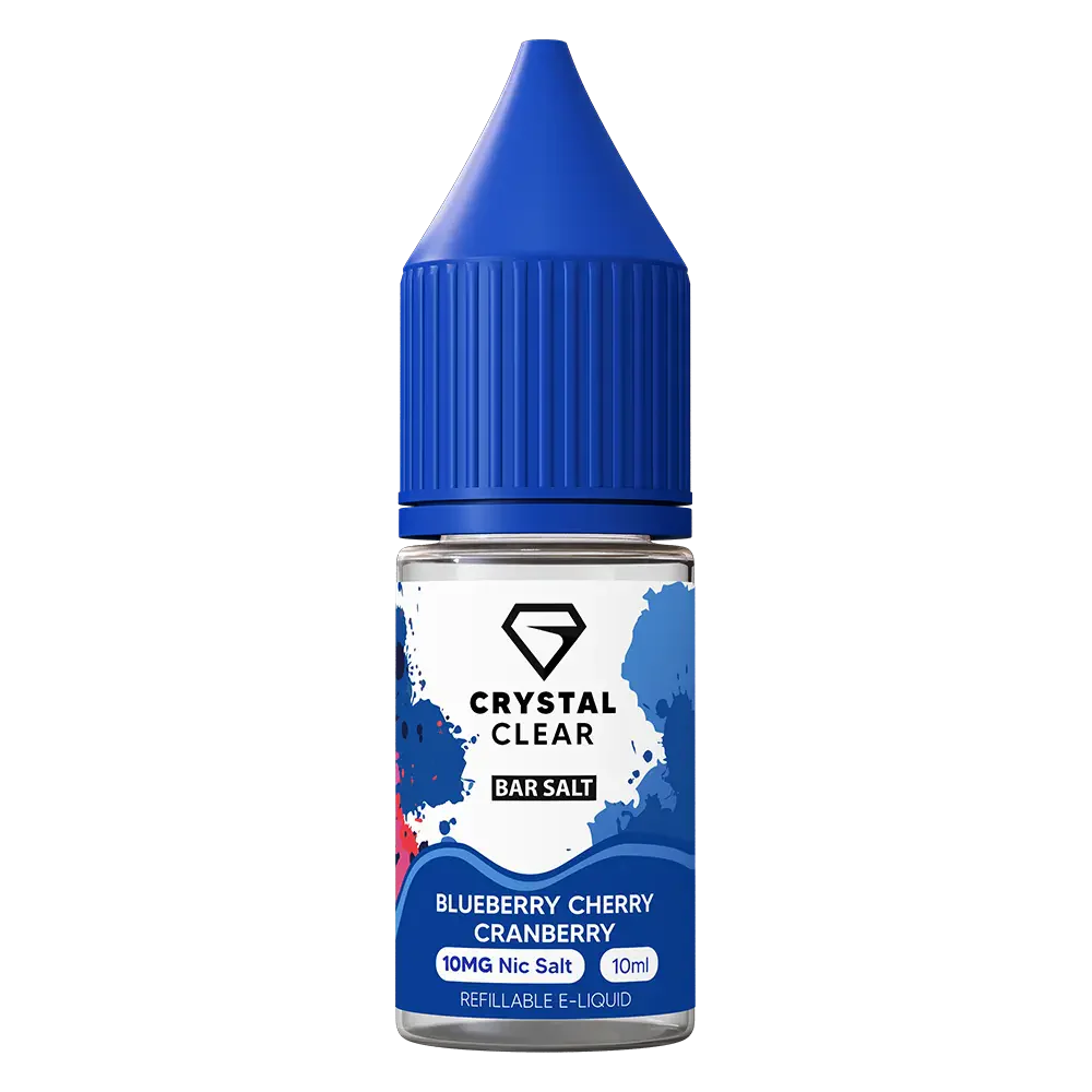 Crystal Clear Blueberry Cherry Cranberry Nic Salt Vape juice 10ml