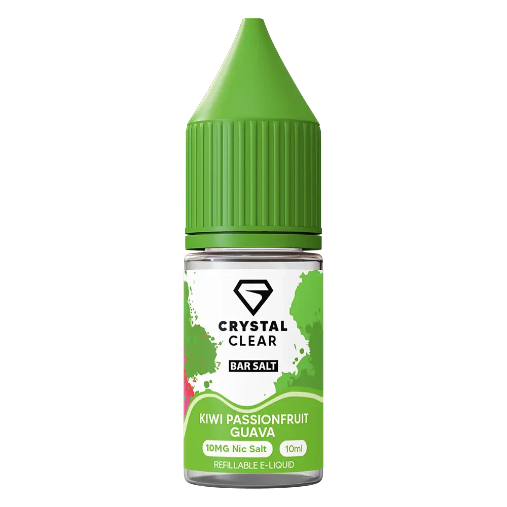 Crystal Clear Kiwi Passionfruit Guava Nic Salt Vape juice 10ml