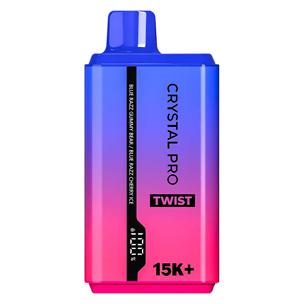 Crystal Pro Twist 15000 Blue Razz Gummy Bear / Blue Razz Cherry Ice Disposable Vape