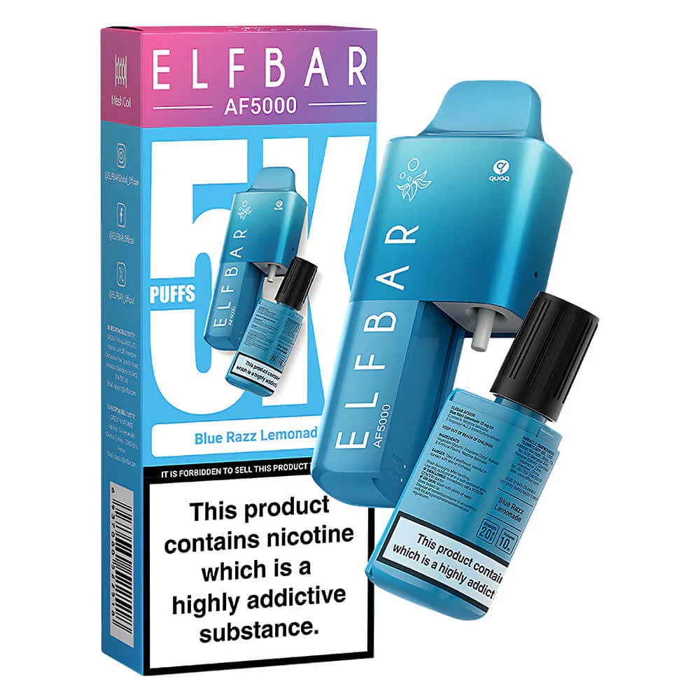 Elf Bar AF5000 Disposable Vape Kit - 5 for 40 Free Delivery Elf Bar AF5000 Disposable Vape Kit - 5 for 40 Free Delivery