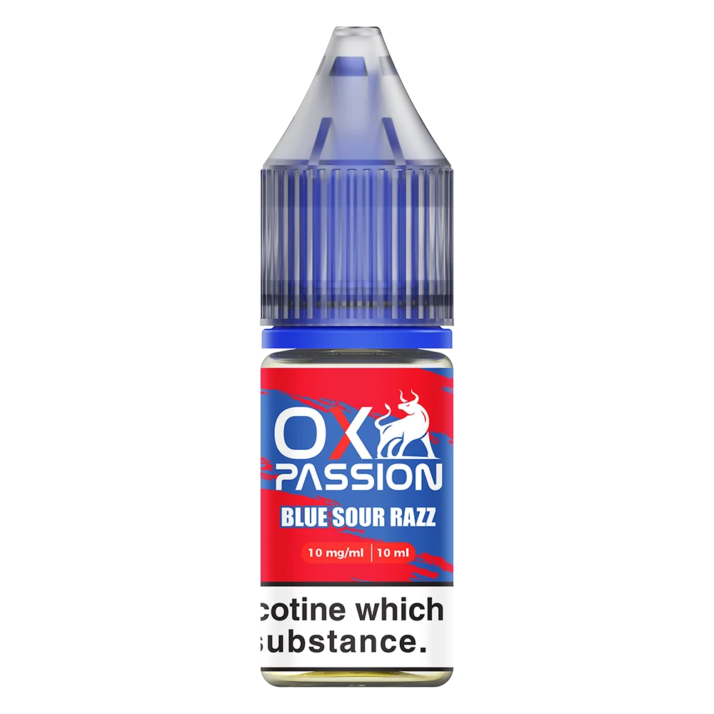Ox Passion Blue Sour Razz Nic Salt E-Liquid by OXVA
