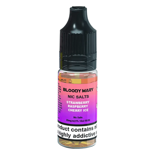 Bloody Mary Strawberry Raspberry Cherry Ice Nic Salt Vape Juice