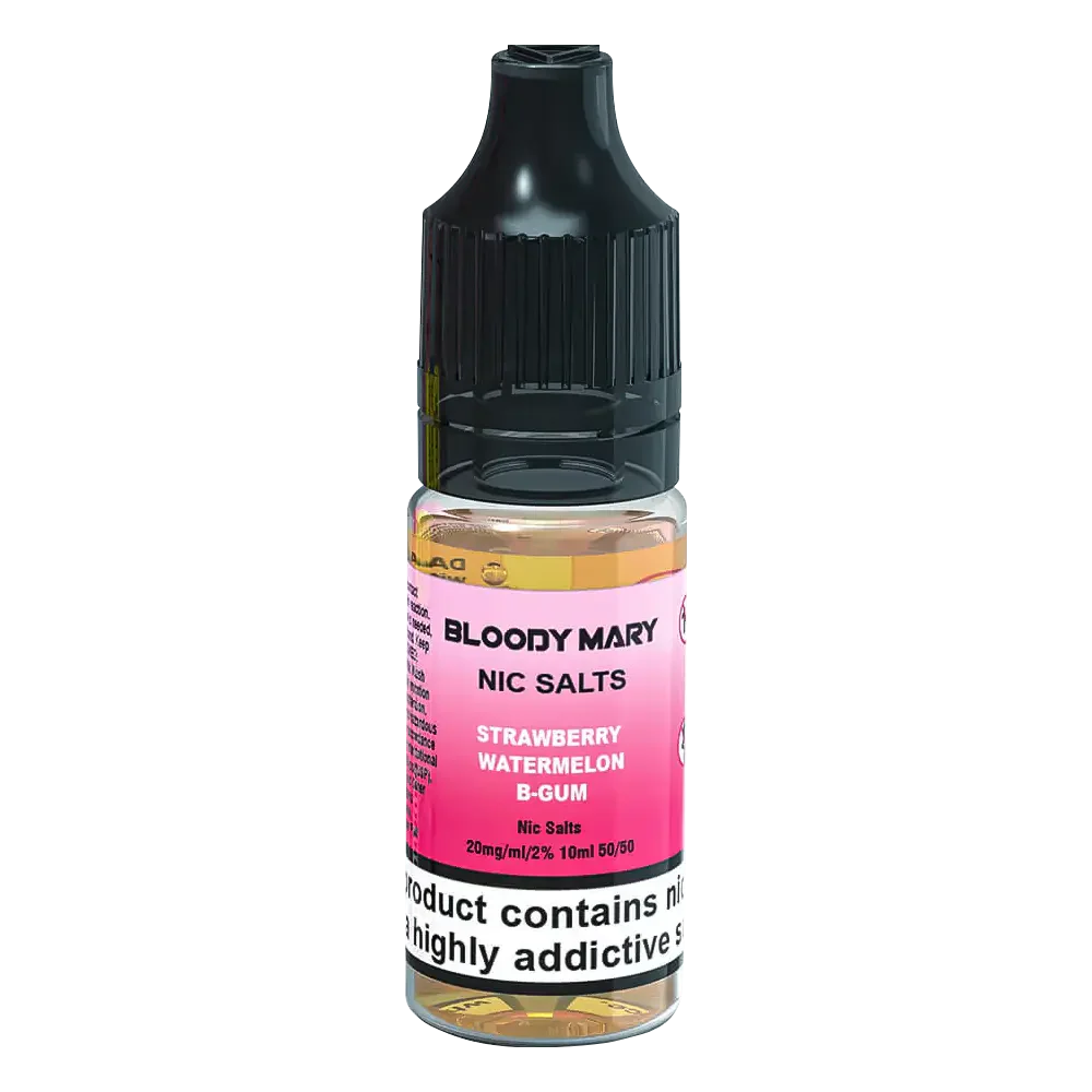 Bloody Mary Strawberry Watermelon B-Gum Nic Salt Vape Juice