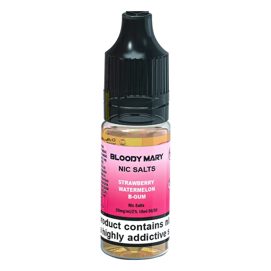 Bloody Mary Strawberry Watermelon B-Gum Nic Salt Vape Juice