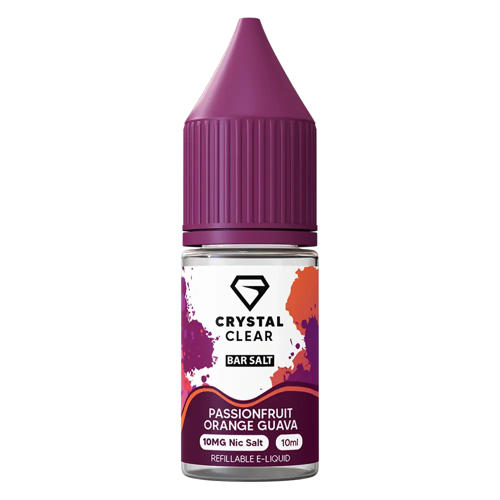 Crystal Clear Passionfruit Orange Guava Nic Salt Vape juice 10ml