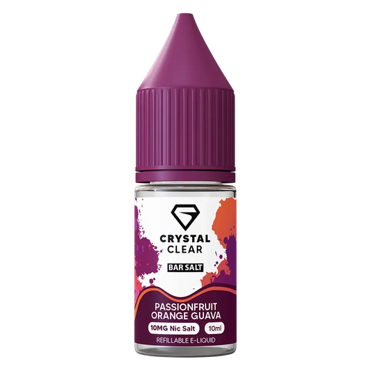 Crystal Clear Passionfruit Orange Guava Nic Salt Vape juice 10ml