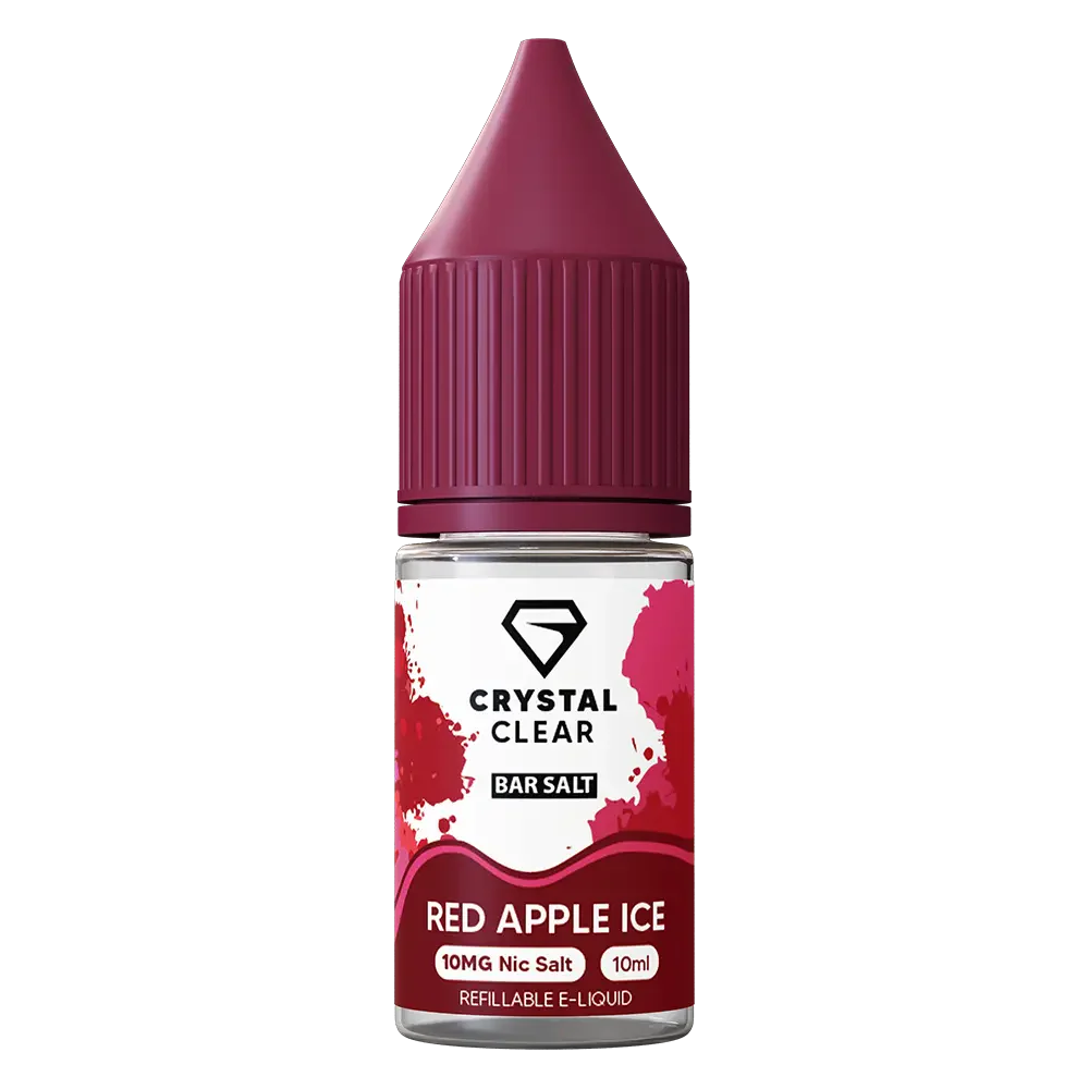 Crystal Clear Red Apple Ice Nic Salt Vape juice 10ml