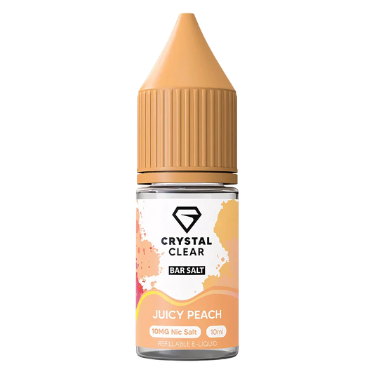 Crystal Clear Juicy Peach  Nic Salt Vape juice 10ml