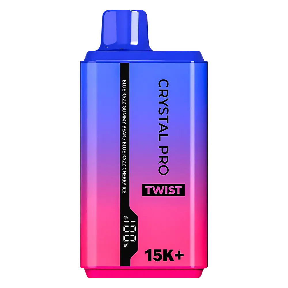 Crystal Pro Twist 15000 Blue Razz Gummy Bear/Blue Razz Cherry Ice