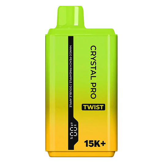 Crystal Pro Twist 15000 Mango Peach Pineapple Double Apple Disposable Vape
