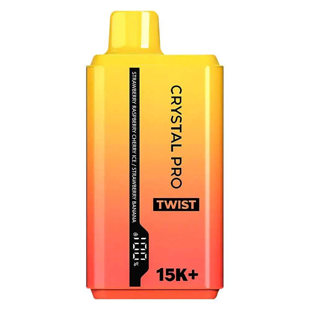 Crystal Pro Twist 15000 Strawberry Raspberry Cherry Ice/Strawberry Ice
