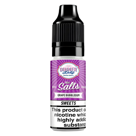 Dinner Lady Grape Bubblegum Nic Salt Vape Juice