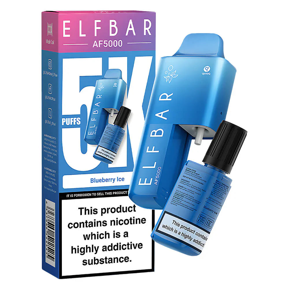 Elf Bar AF5000 Disposable Vape Kit - 5 for 40 Free Delivery Elf Bar AF5000 Disposable Vape Kit - 5 for 40 Free Delivery