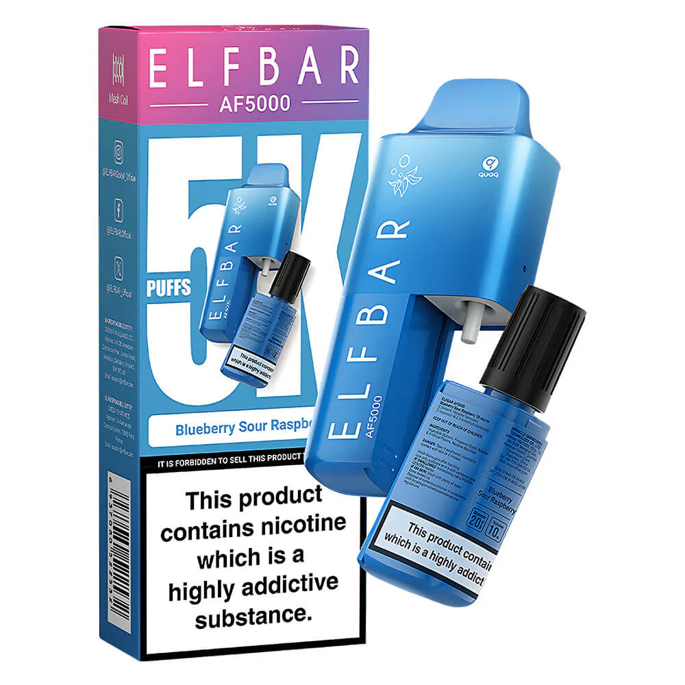 Elf Bar AF5000 Disposable Vape Kit - 5 for 40 Free Delivery Elf Bar AF5000 Disposable Vape Kit - 5 for 40 Free Delivery