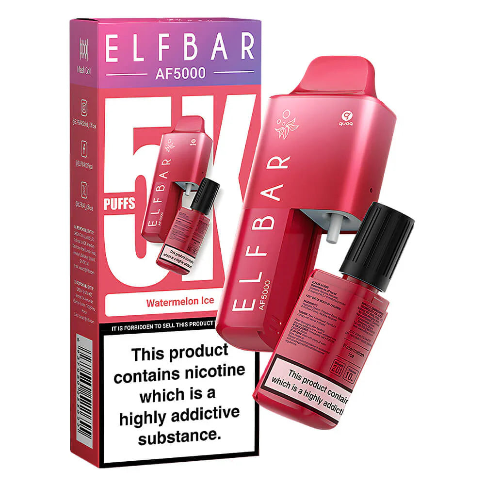 Elf Bar AF5000 Disposable Vape Kit - 5 for 40 Free Delivery Elf Bar AF5000 Disposable Vape Kit - 5 for 40 Free Delivery