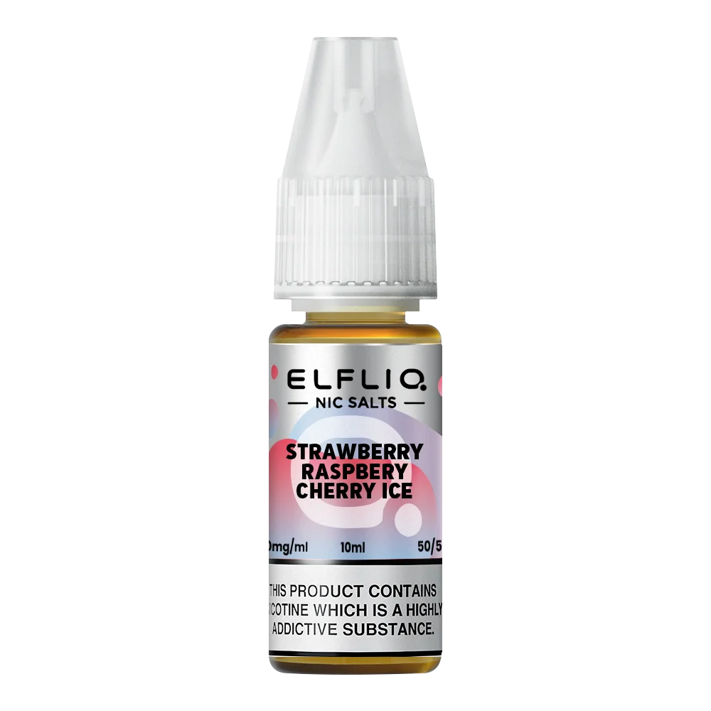 Elf Bar ElfLiq Strawberry Raspberry Cherry Ice Nic Salt Vape Juice
