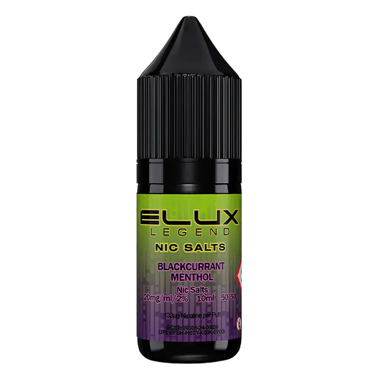 Blackcurrant Menthol Elux Legend Nic Salt Vape Juice