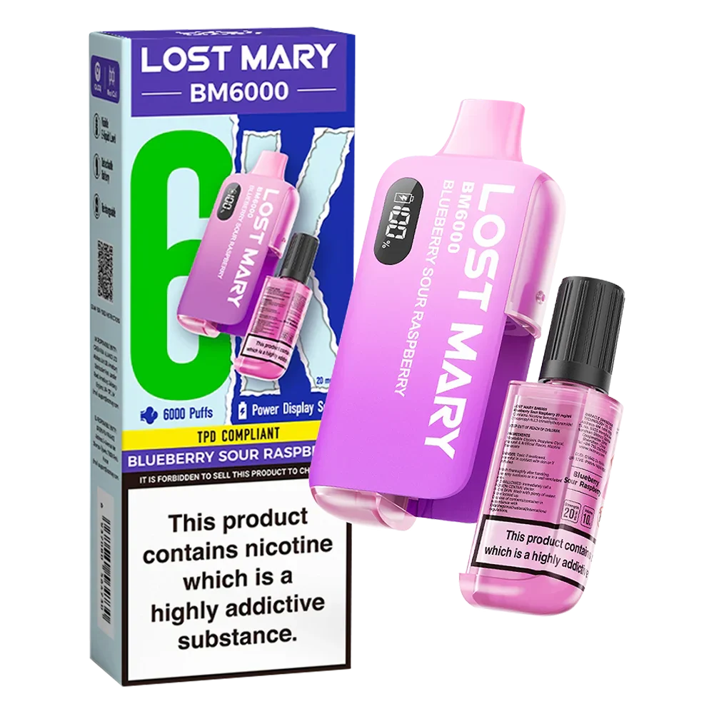 Lost Mary BM6000 Blueberry Sour Raspberry Disposable Vape